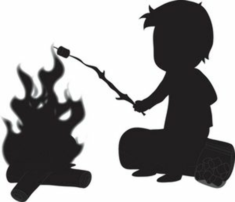 camping clipart silhouette