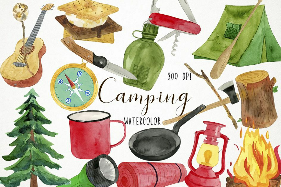 camping clipart scout