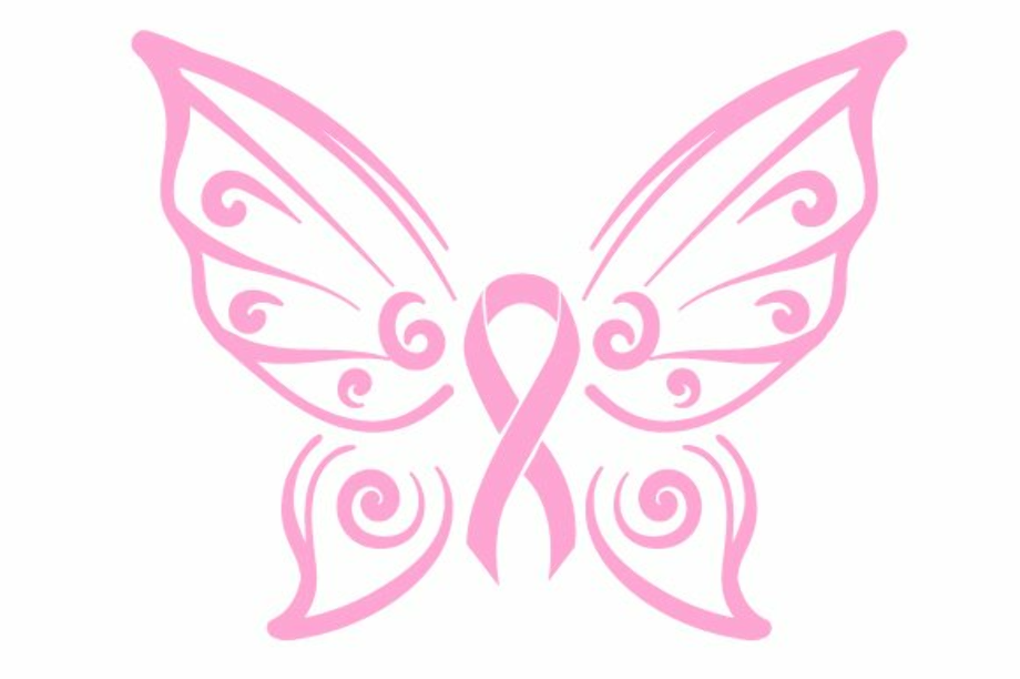 Download High Quality cancer ribbon clipart butterfly Transparent PNG