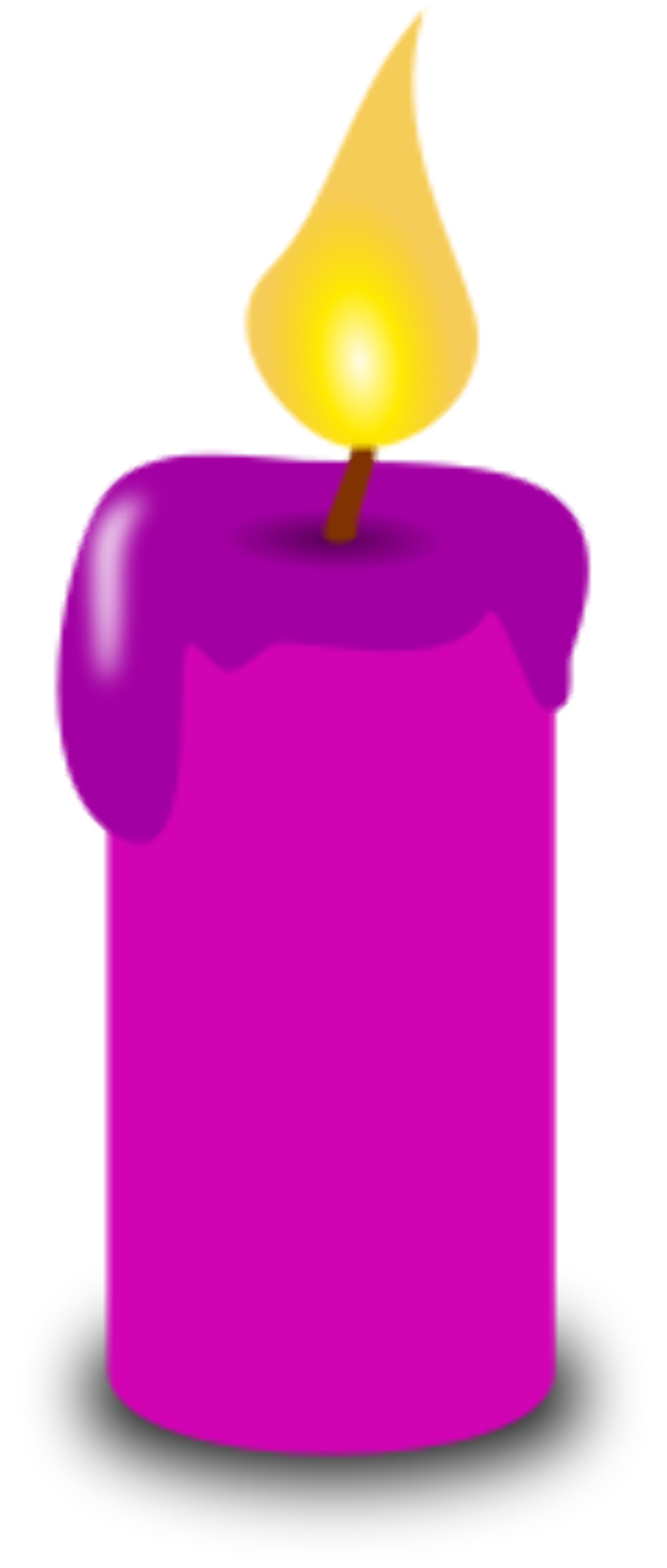 candle clipart purple
