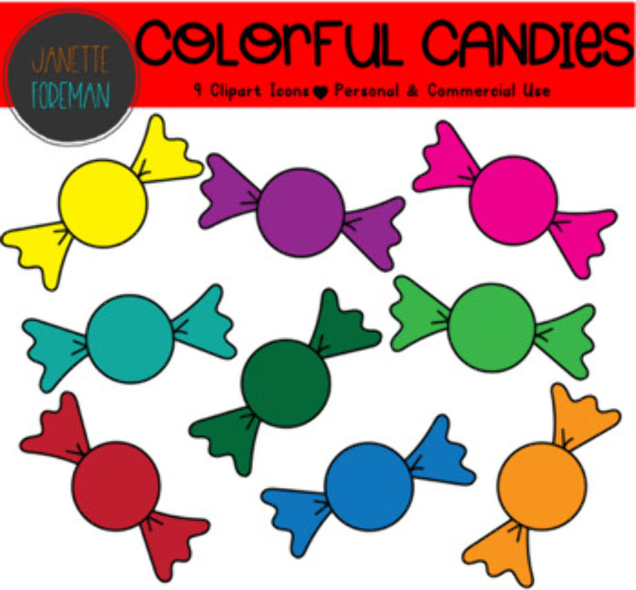 candy clipart colorful