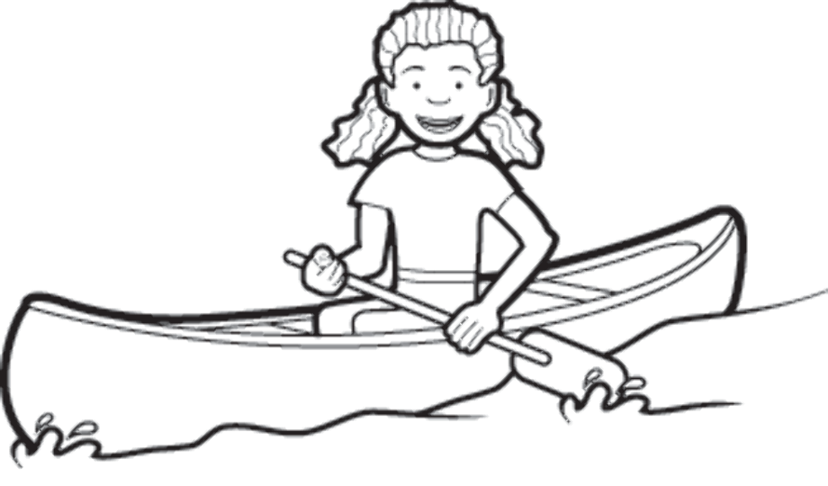 canoe clipart drawing