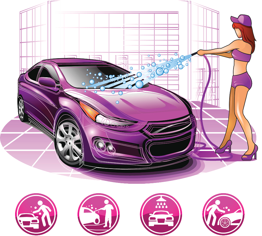 Download High Quality car wash clipart purple Transparent PNG Images