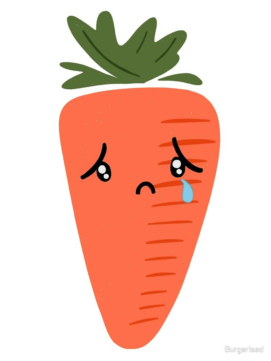 carrot clipart sad