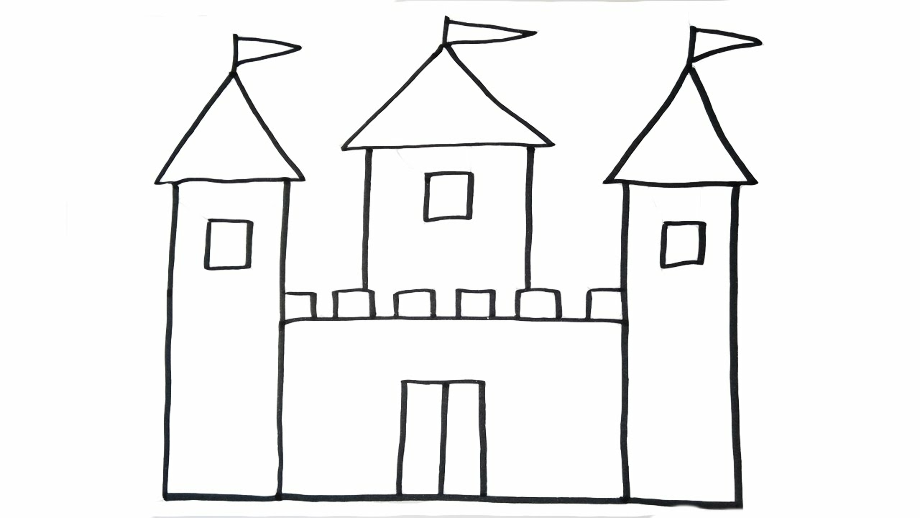 castle clipart drawing