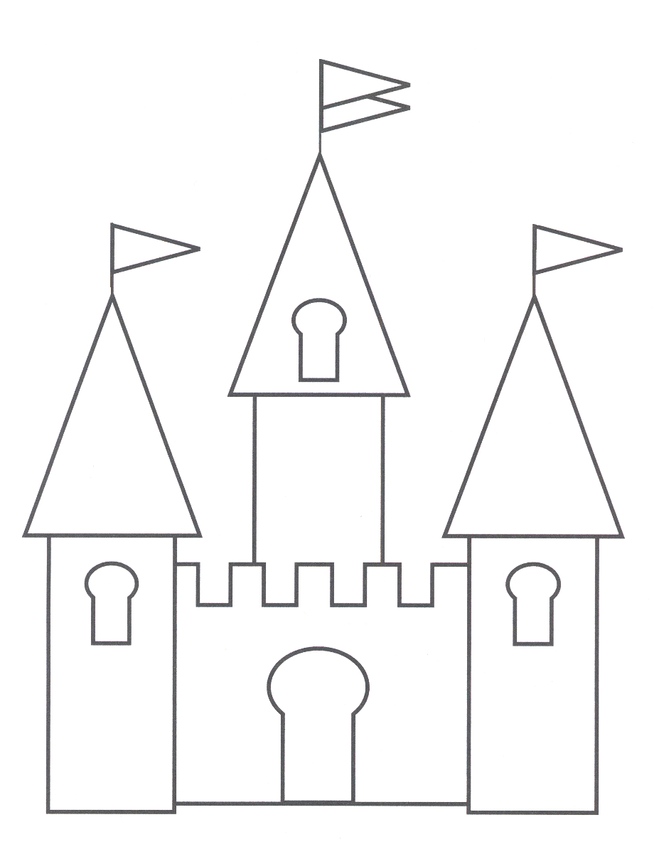 castle clipart outline