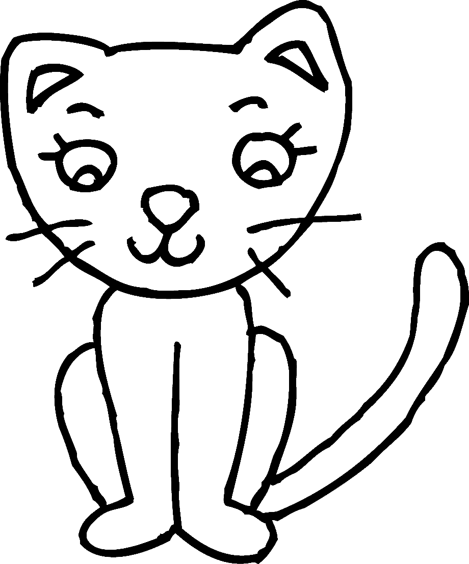 Cat clipart black and white