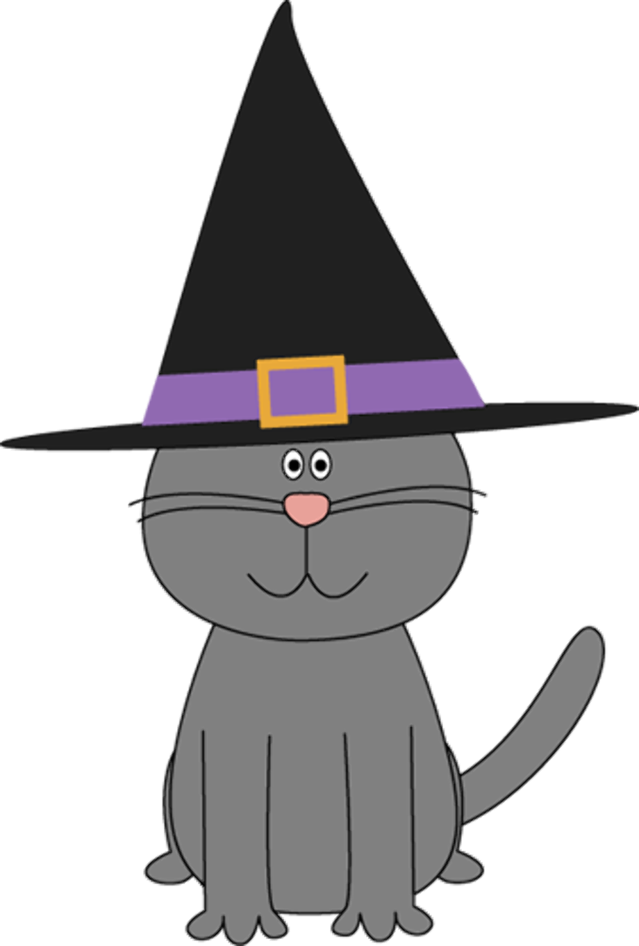 witch clipart cat