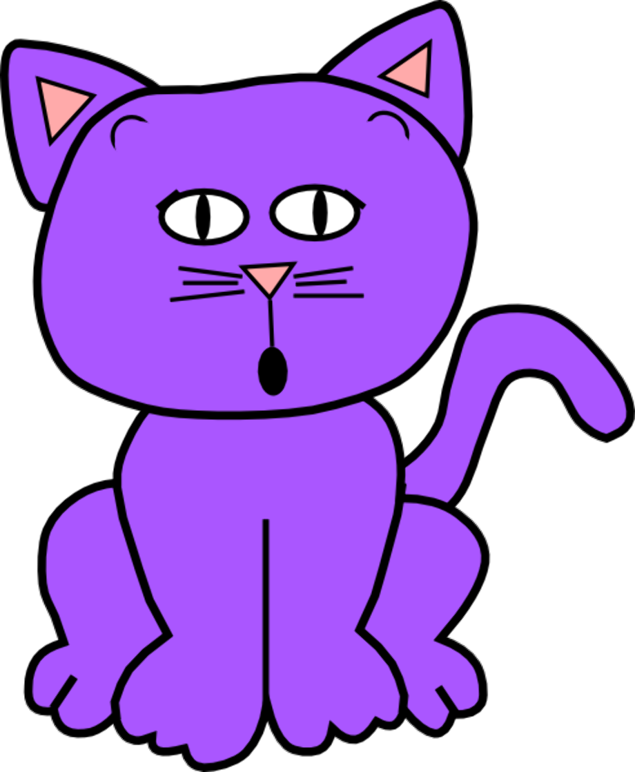Фиолетовый котик картинки