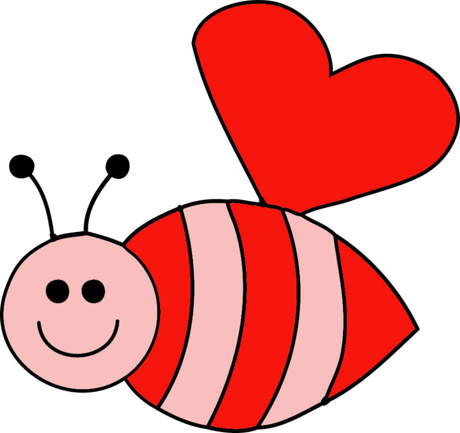 valentines day clipart bee