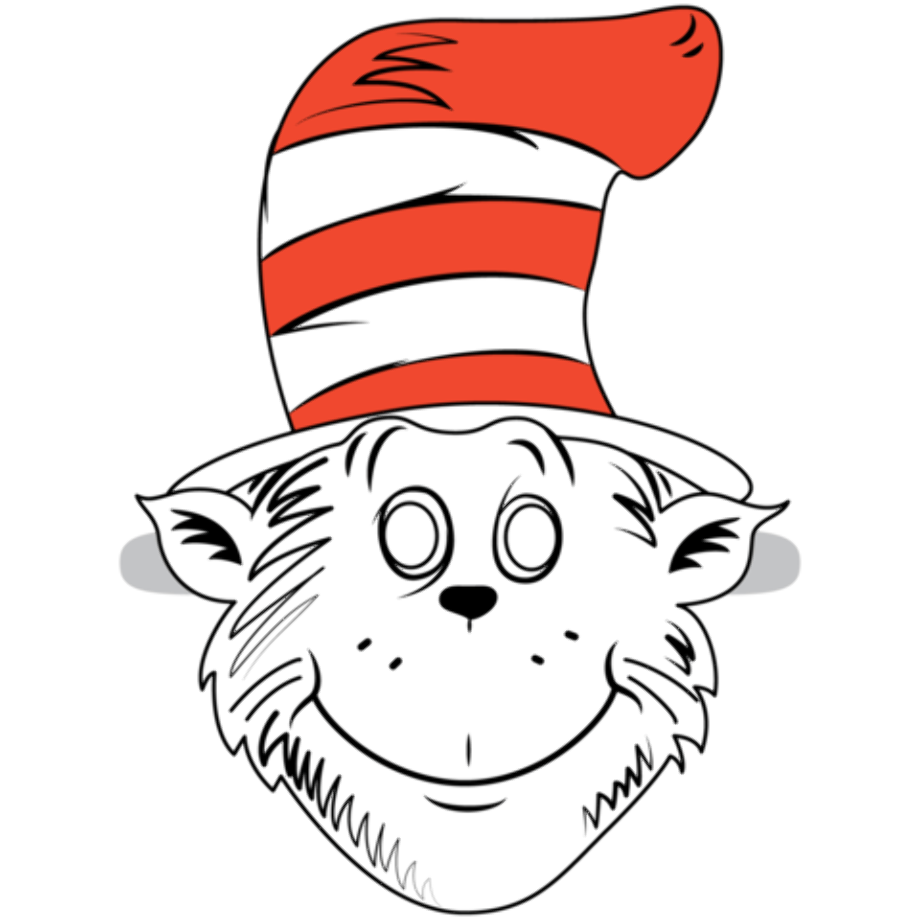 Download High Quality cat in the hat clipart printable Transparent PNG