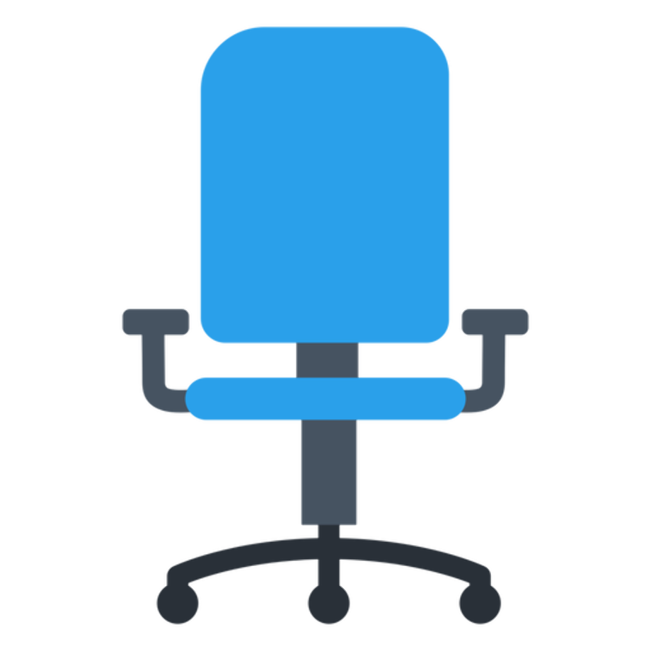 chair clipart blue