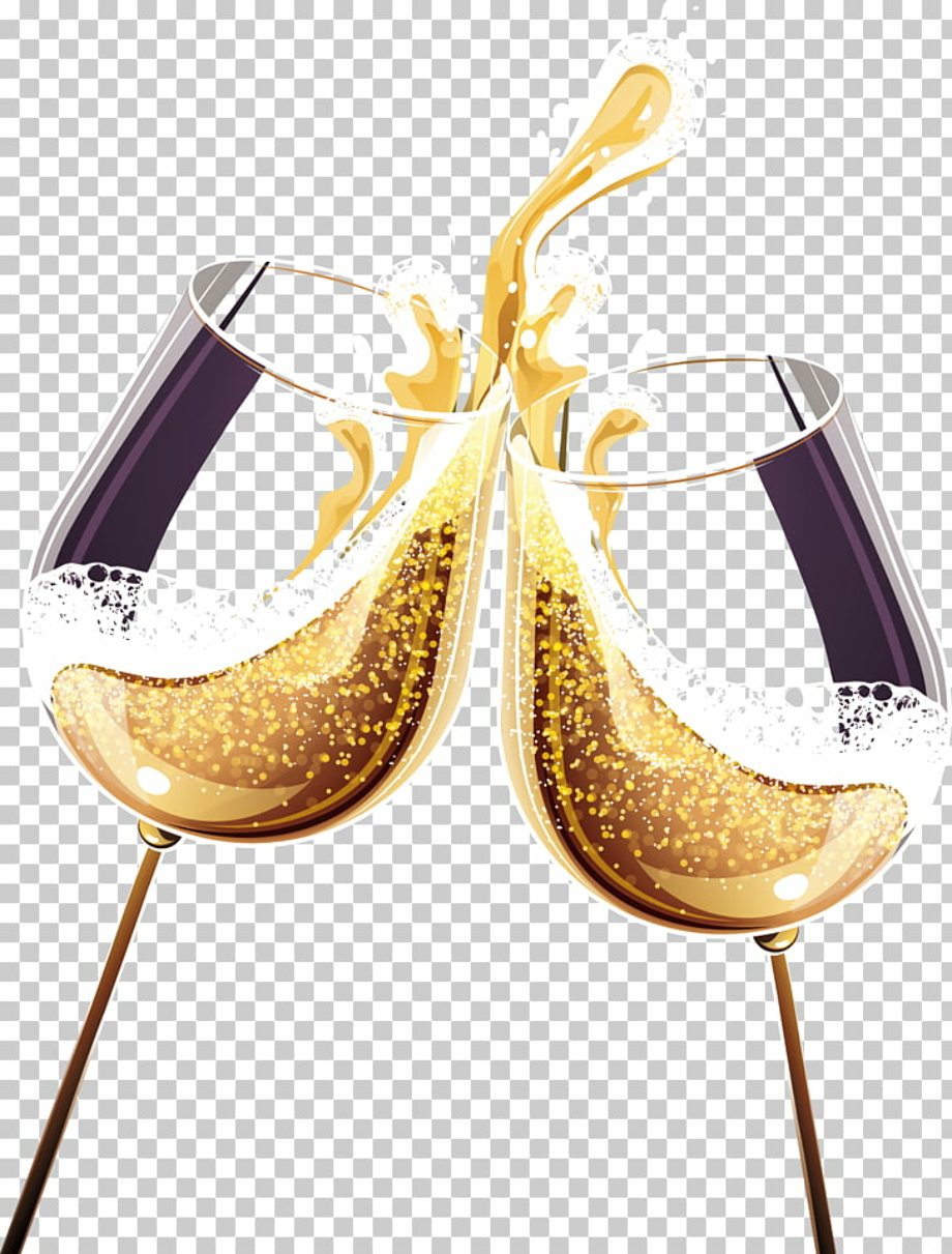 wine glass clipart gold