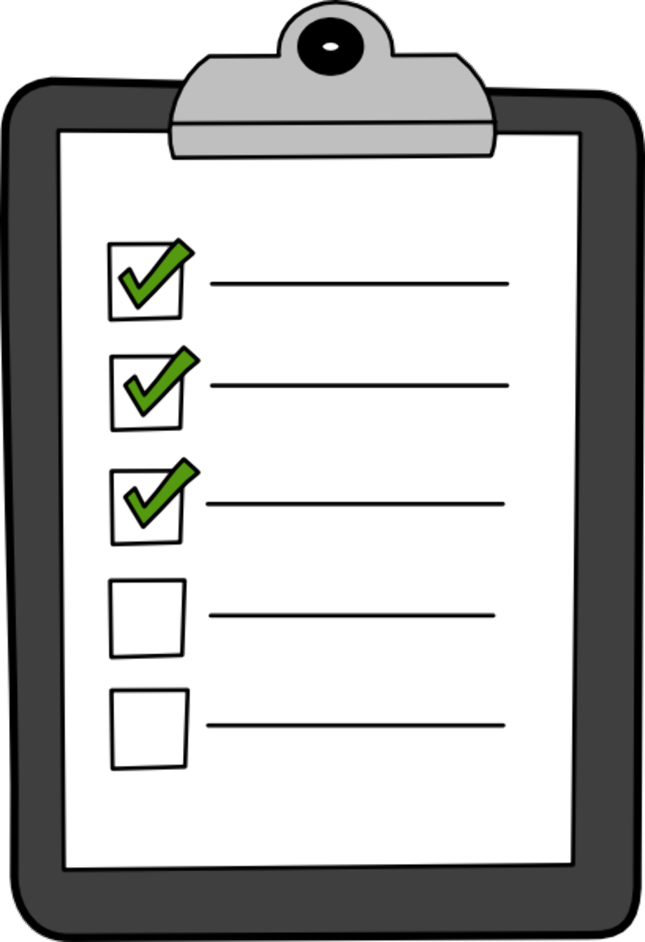 checklist clipart template