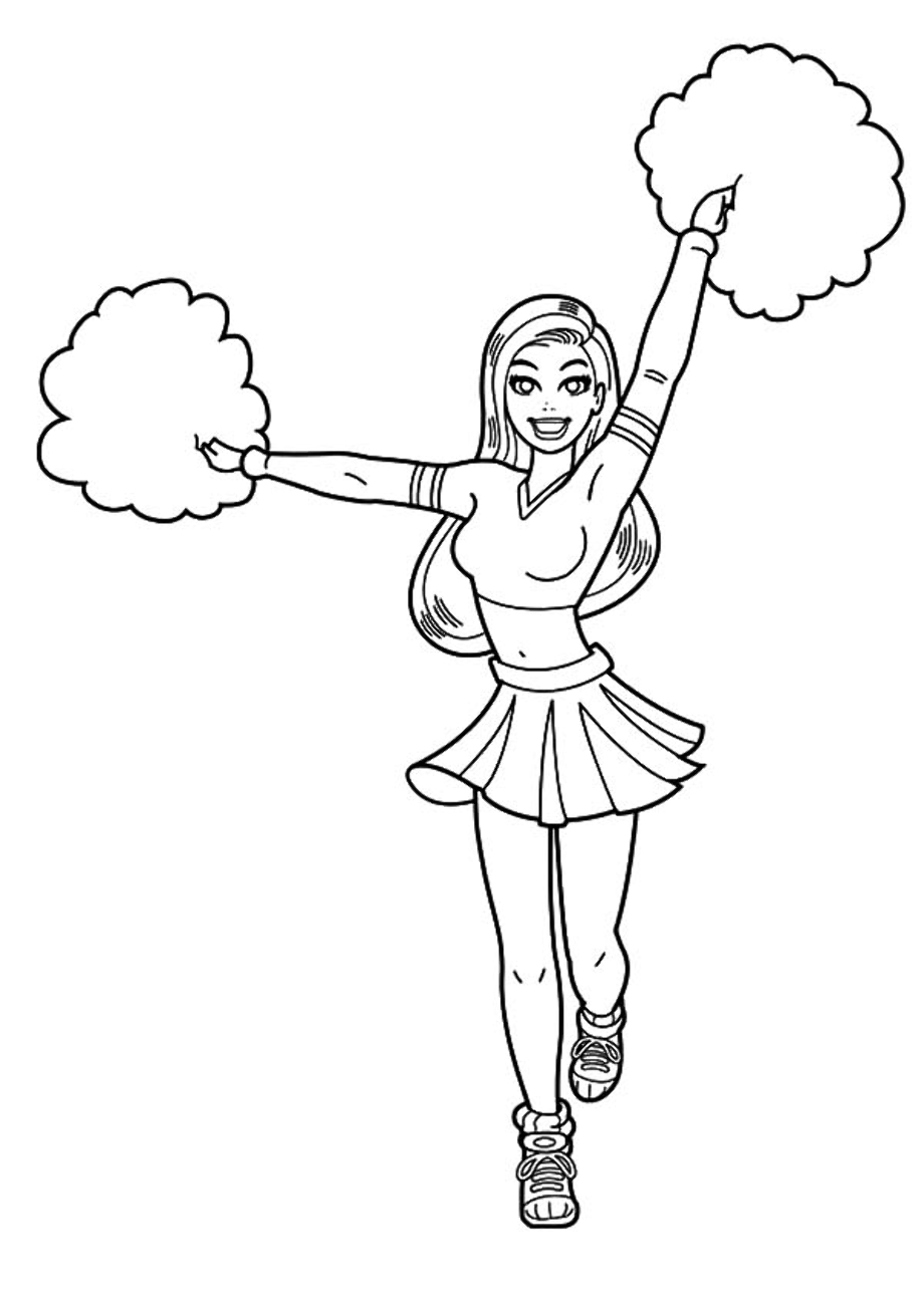 Cheerleading Clipart Black And White.