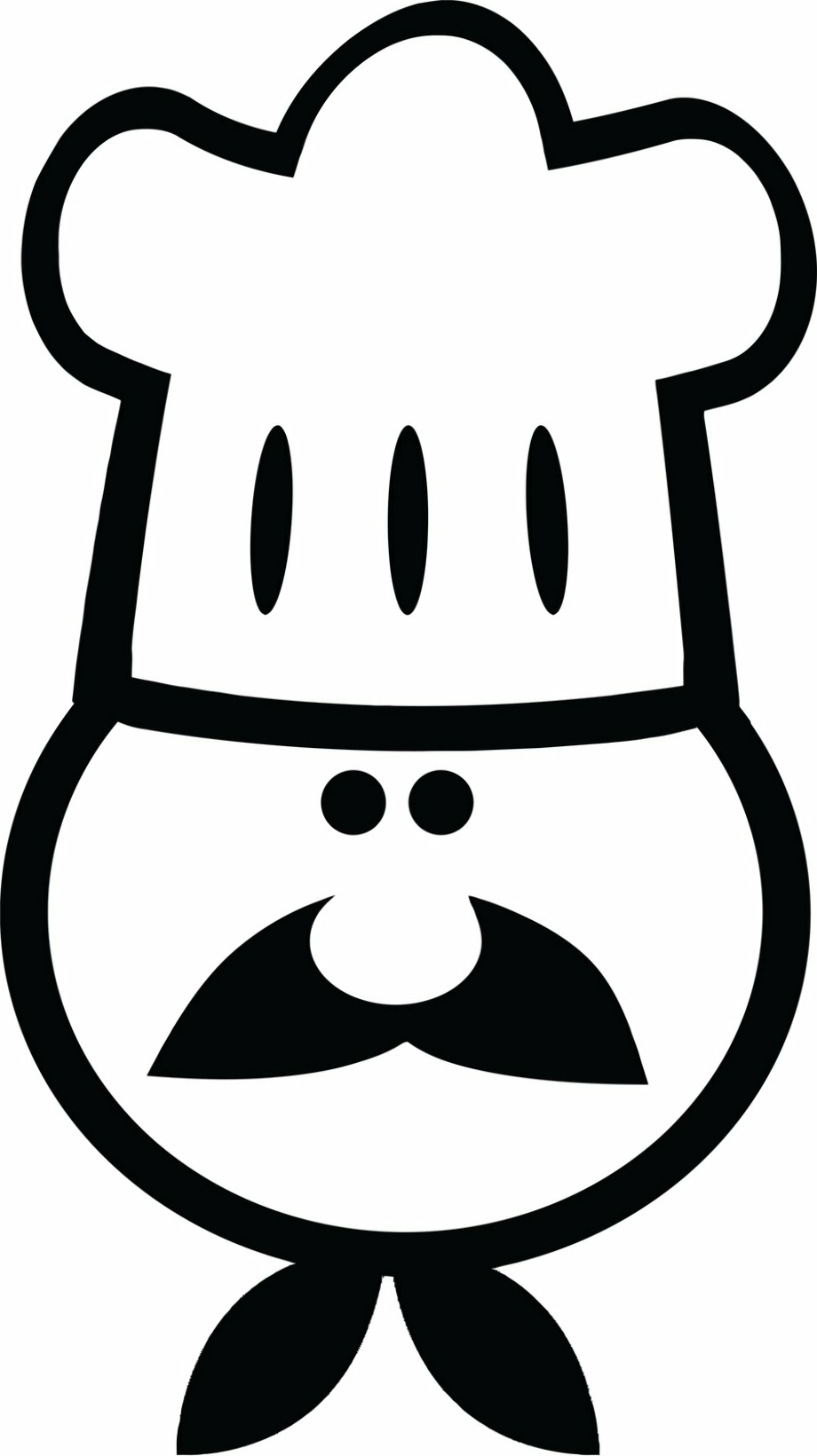 chef clipart outline