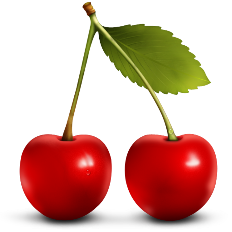 cherry clipart bright red