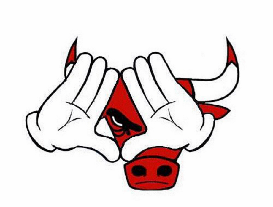 Chicago Bulls Logo Upside Down Illuminati. 