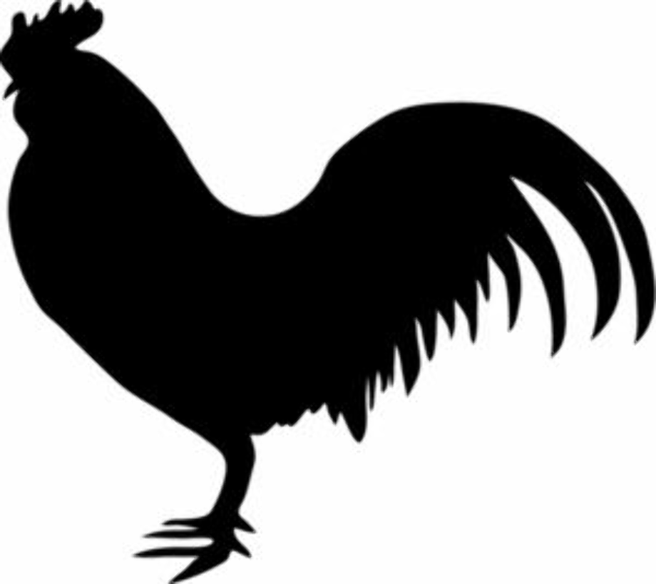 chicken clipart black and white rooster