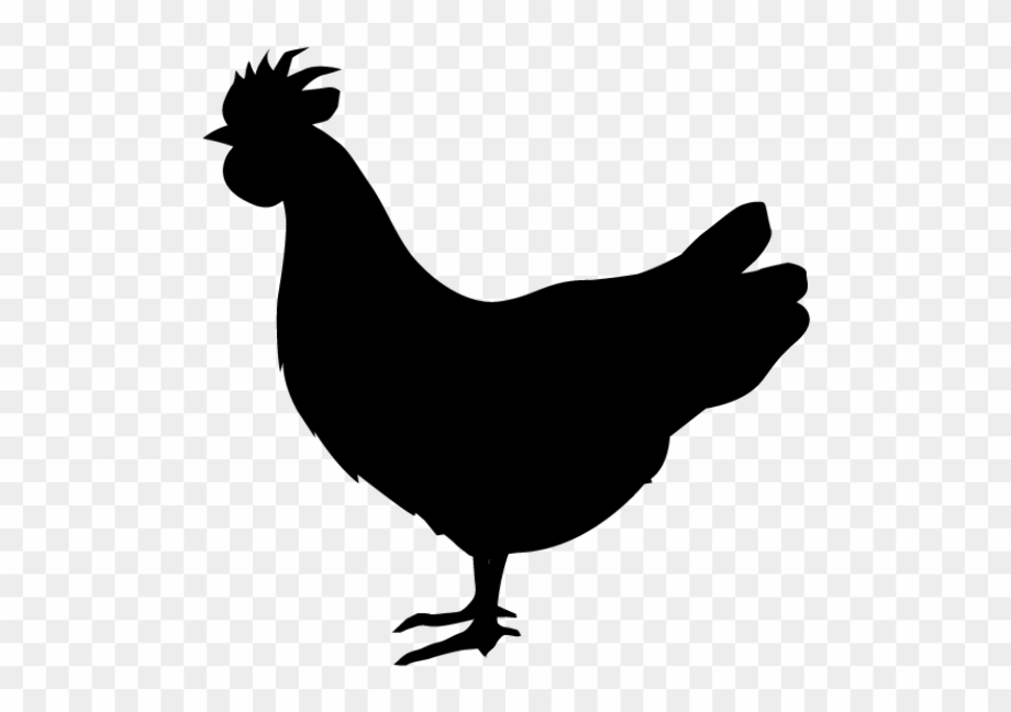 chicken clipart black and white svg