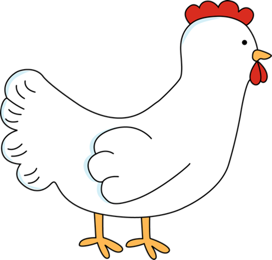 chicken clipart black and white hen