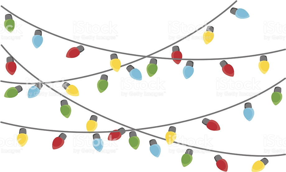 christmas lights clipart hanging