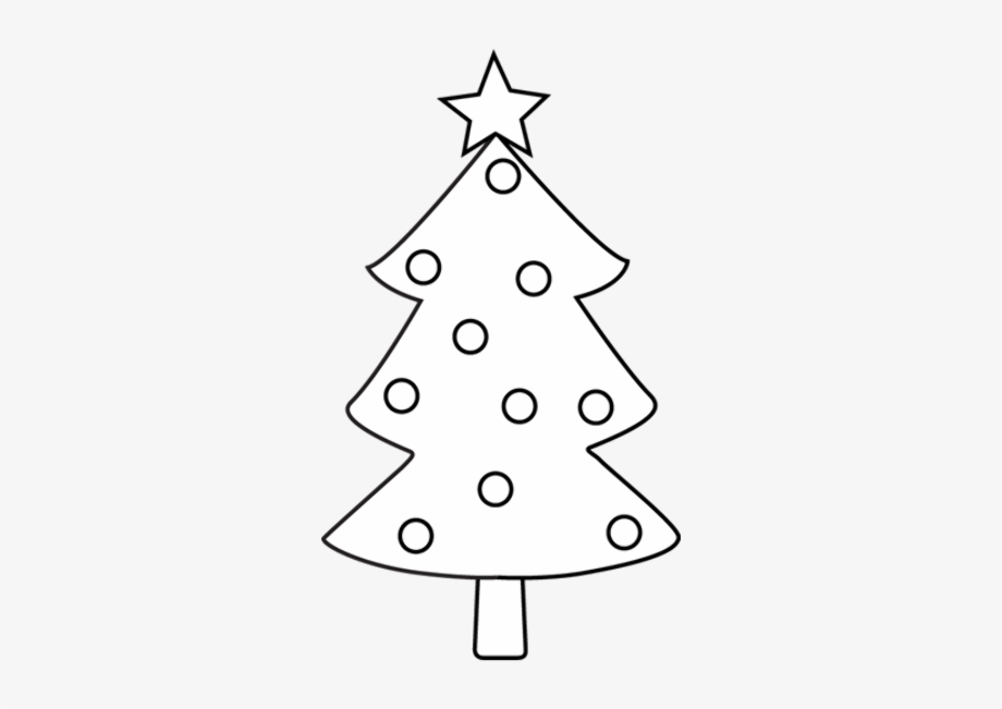 Download High Quality christmas tree clipart black and white