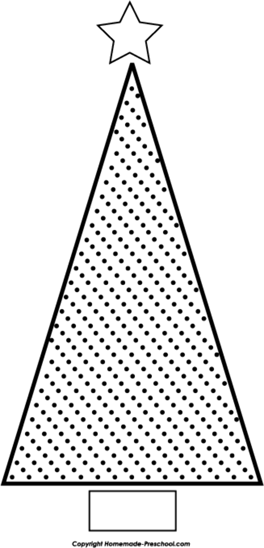 Download High Quality christmas tree clipart black and white triangle ...