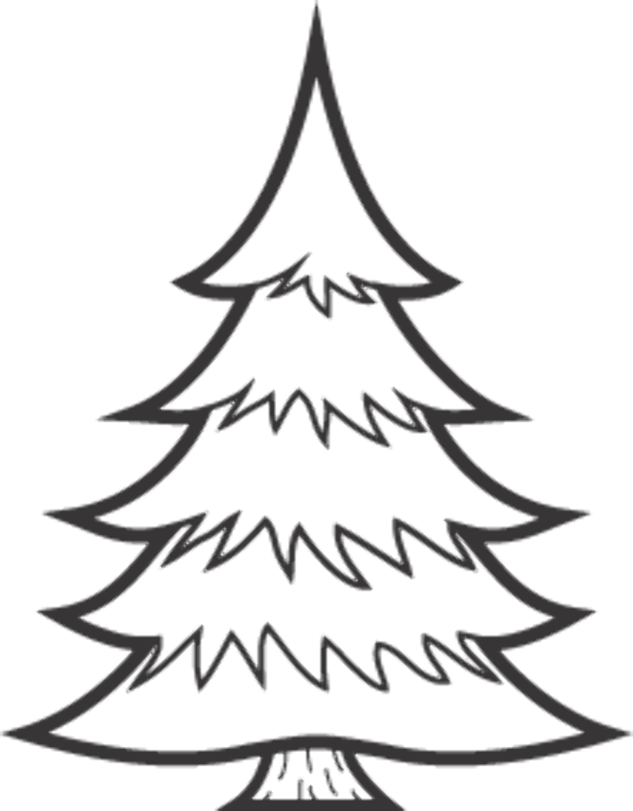 Download High Quality christmas tree clipart black and white winter