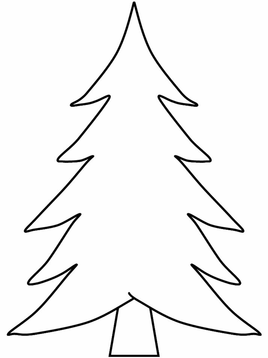 outline christmas tree printable Leafless tree outline printable clip ...