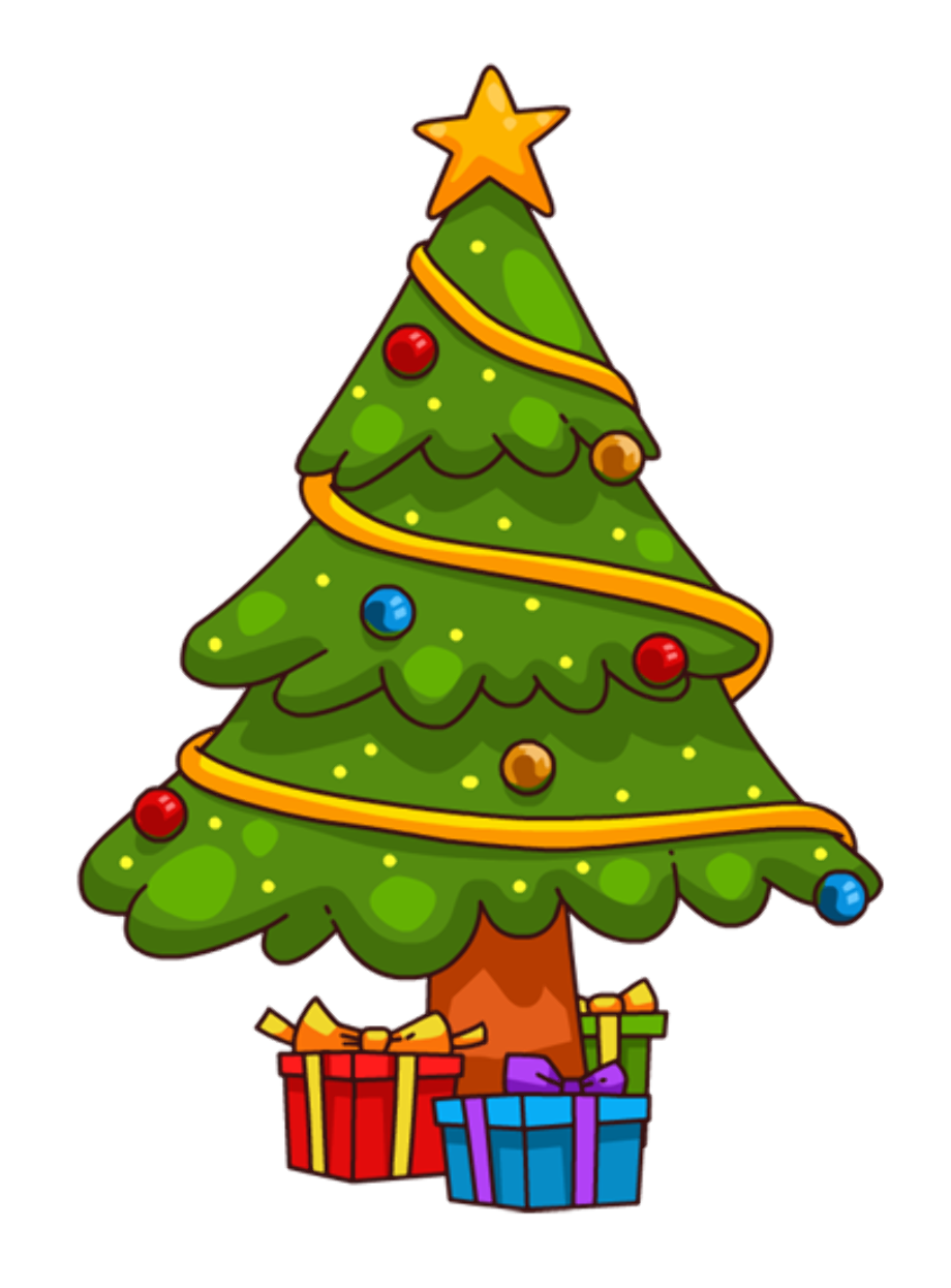 christmas tree happy cartoon