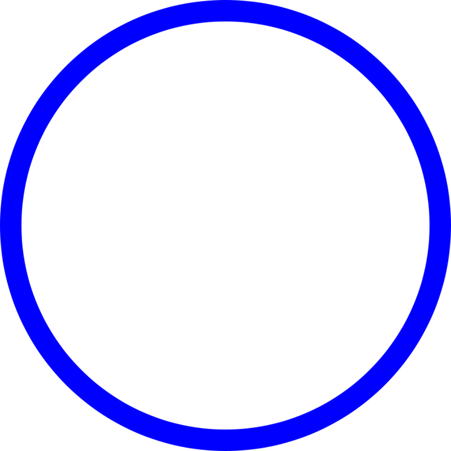 transparent circle blue
