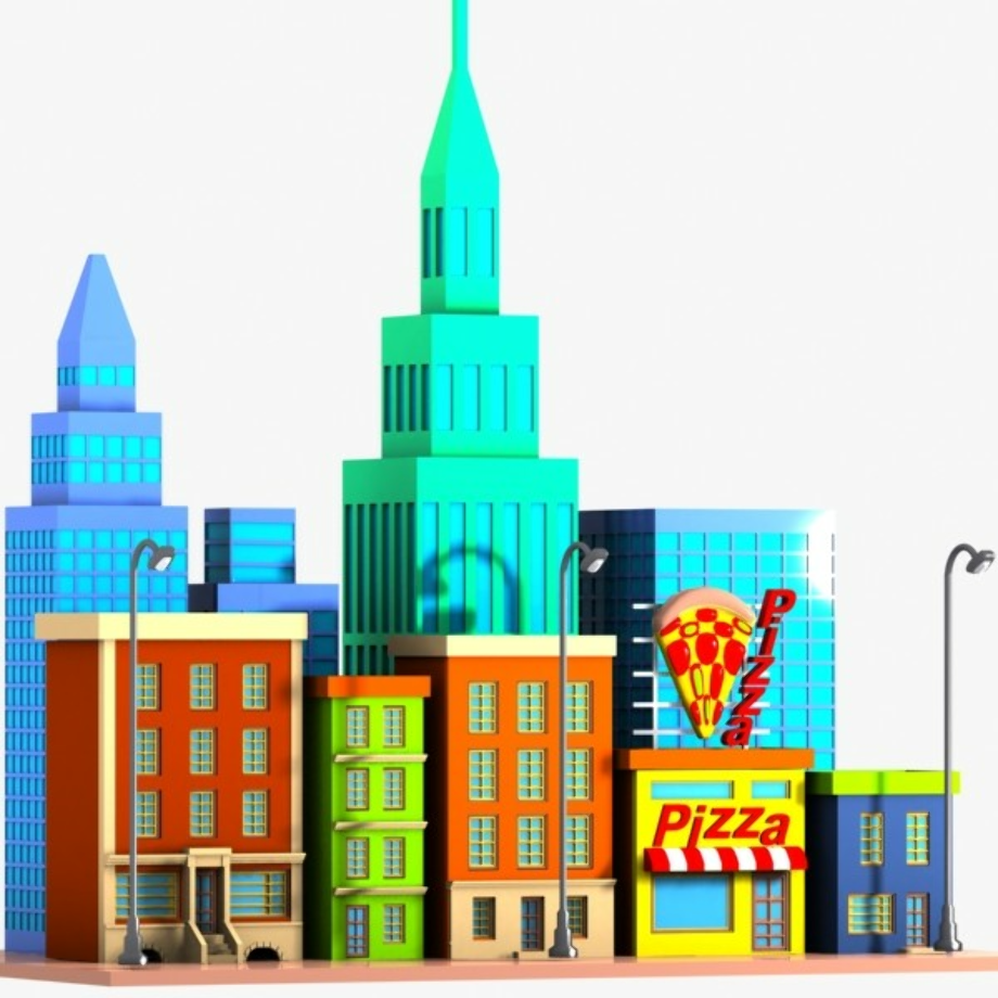 city clipart animated