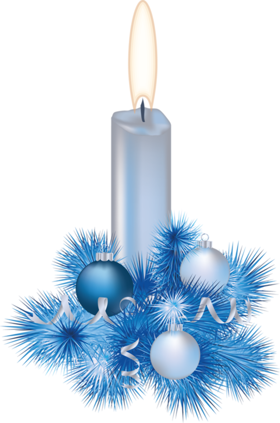 candle clipart blue