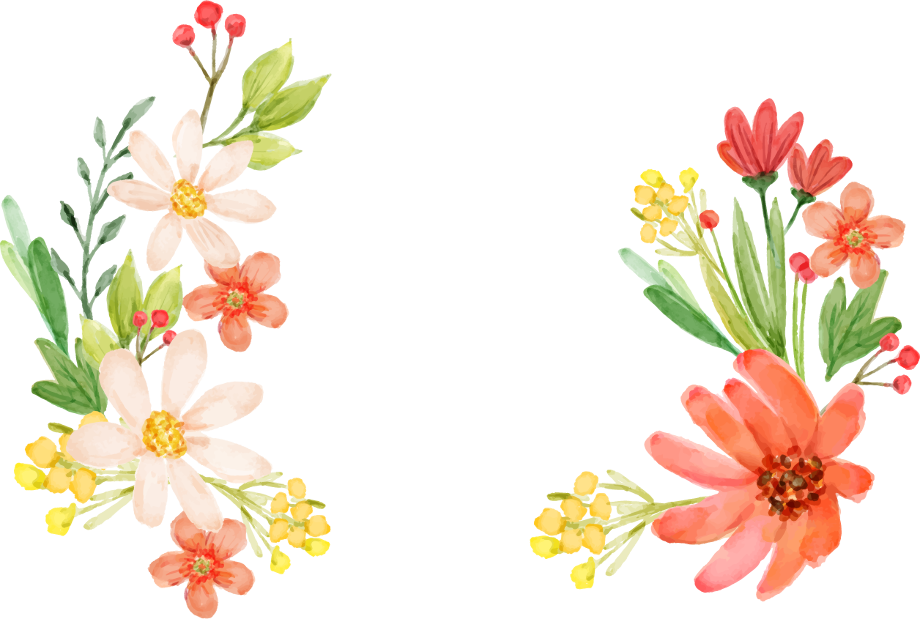 Flowers transparent vector