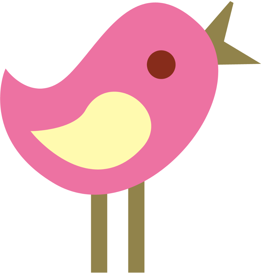 bird clipart pink