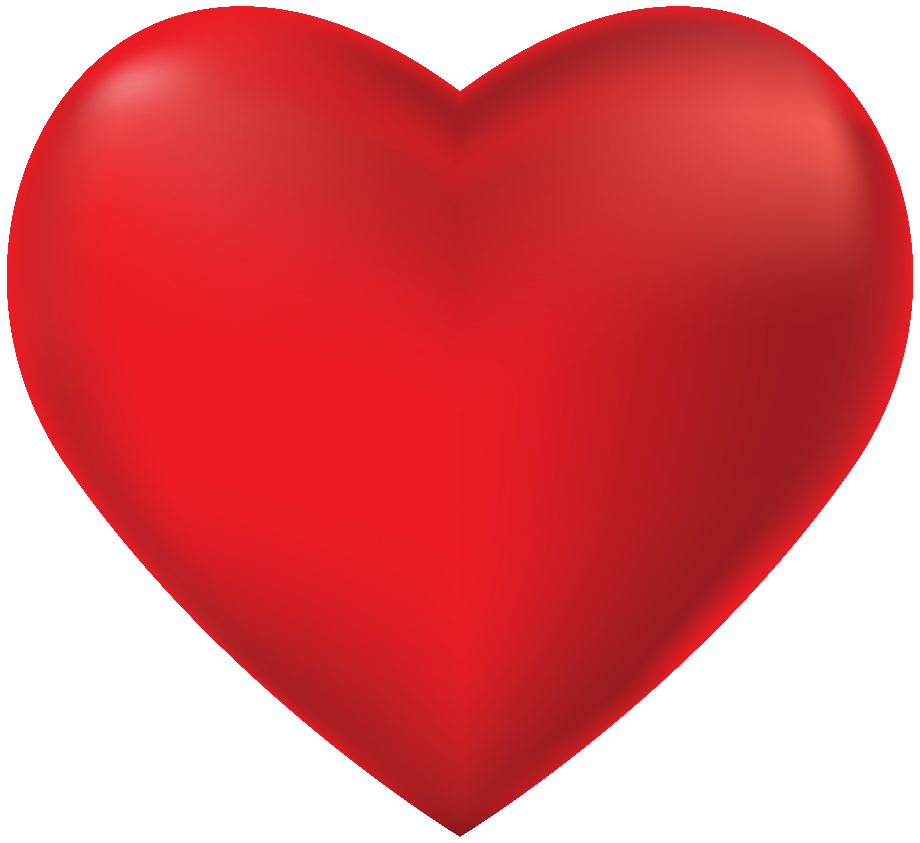 transparent heart red