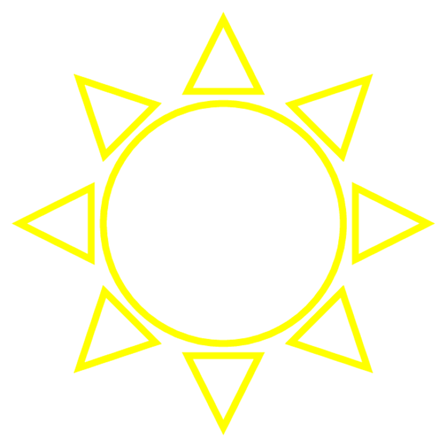 Солнце из геометрических