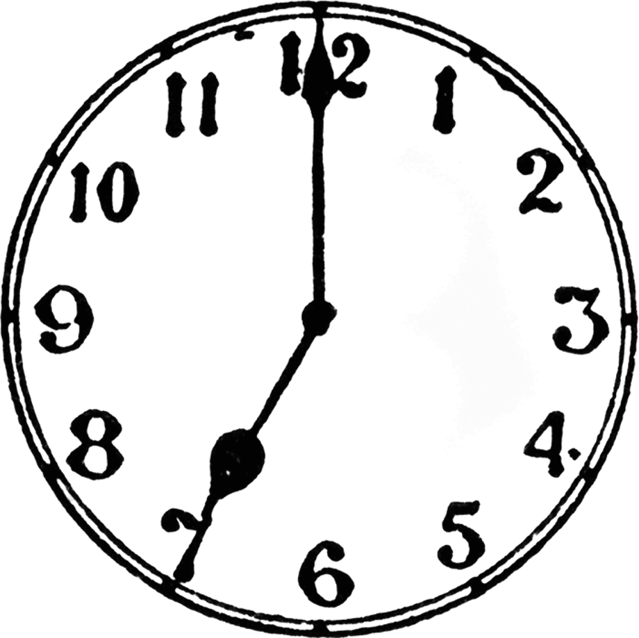 morning clipart clock