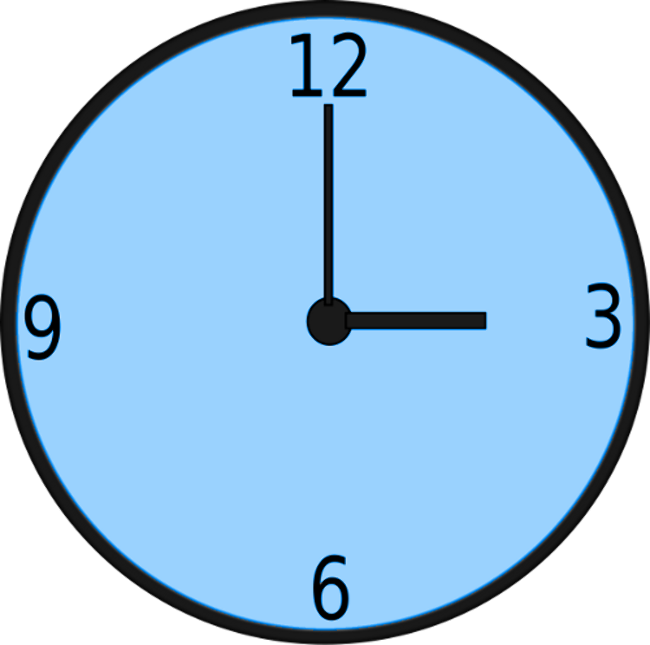 clock clipart blue