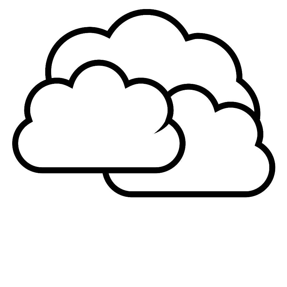 sky clipart black and white