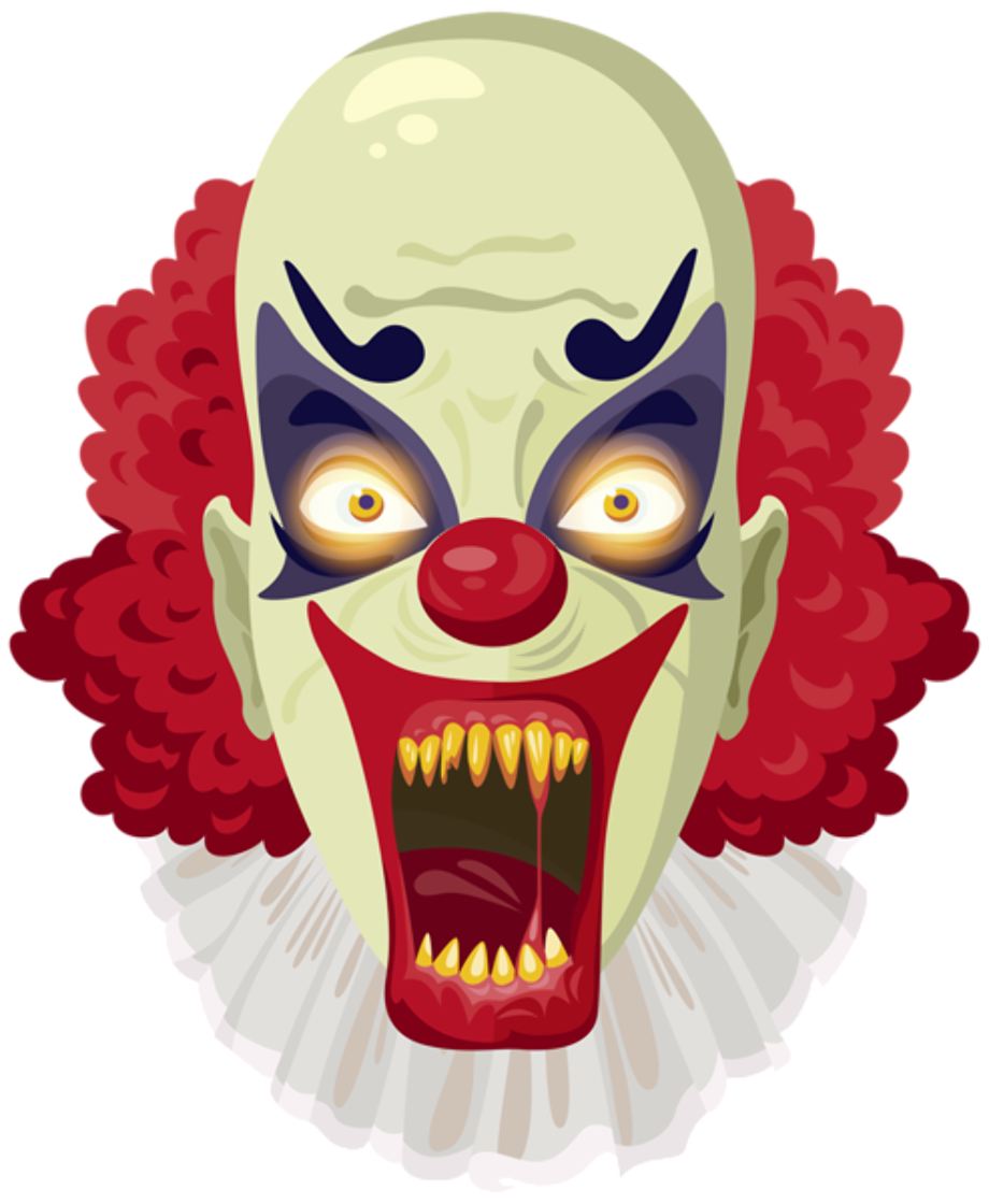 clown clipart creepy