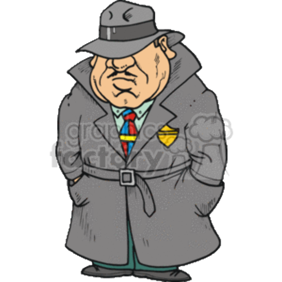 coat clipart detective