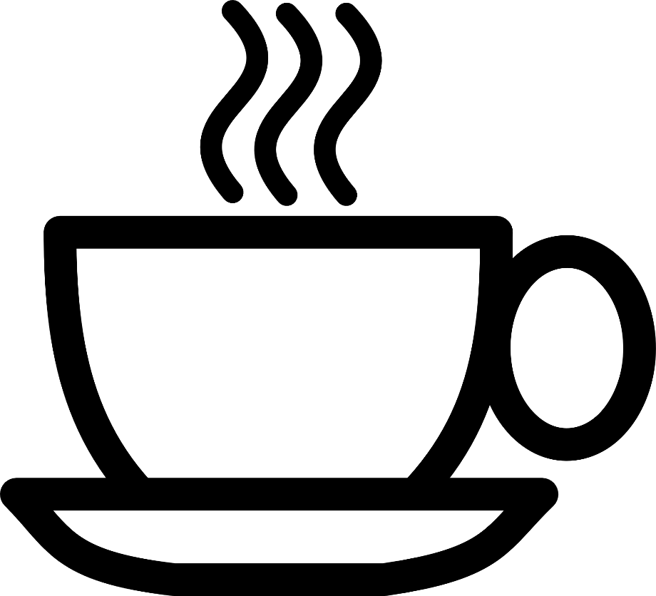 coffee cup clipart black and white