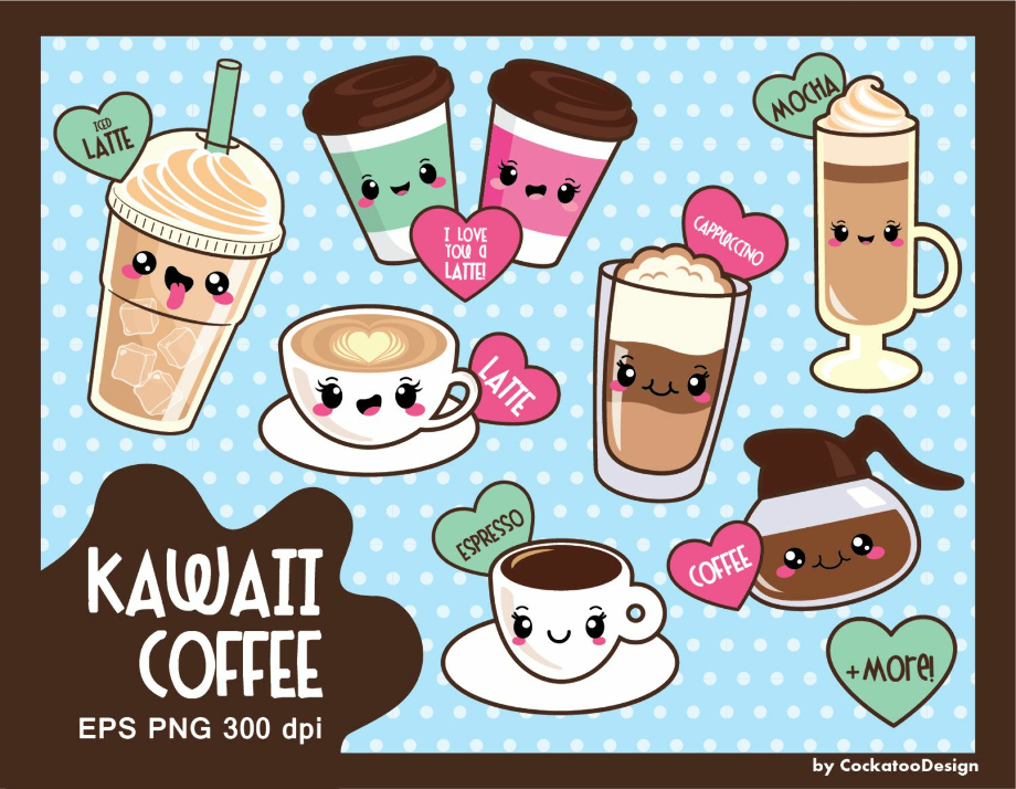 coffee cup clipart kawaii