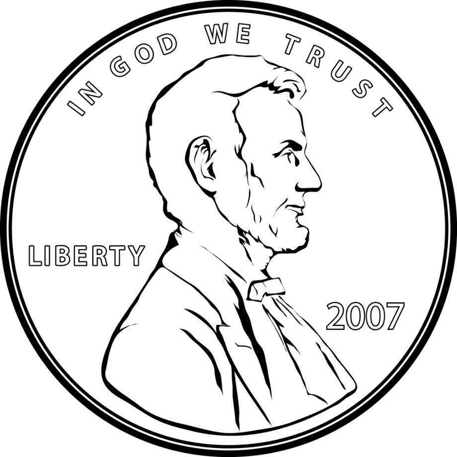 penny clipart front
