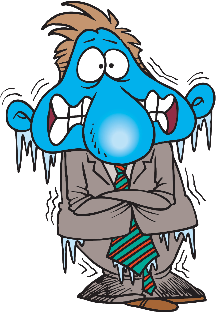 cold clipart man