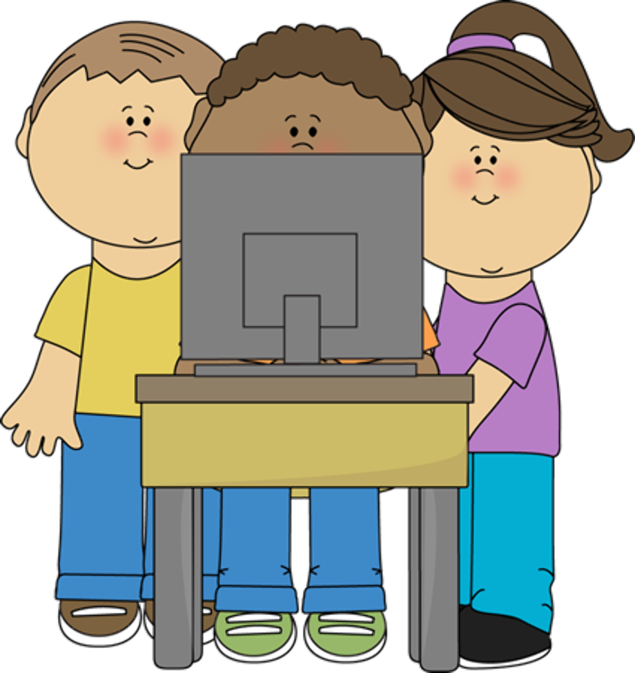 library clipart computer