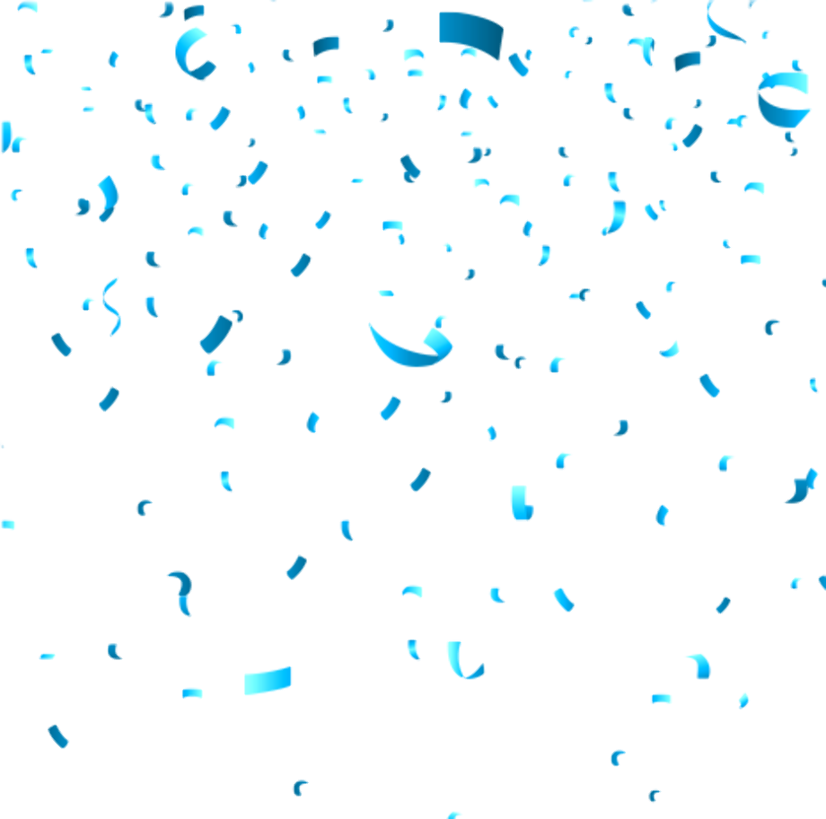 Download High Quality confetti transparent background blue Transparent
