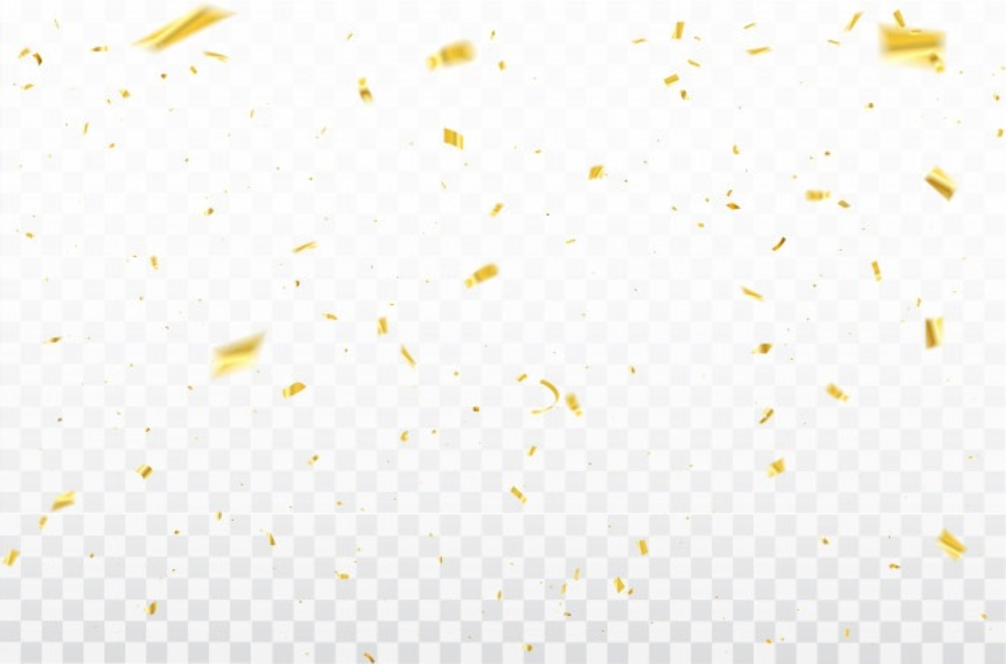 Confetti transparent background vector